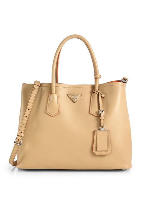 prada city calf double leather tote|saffiano leather prada.